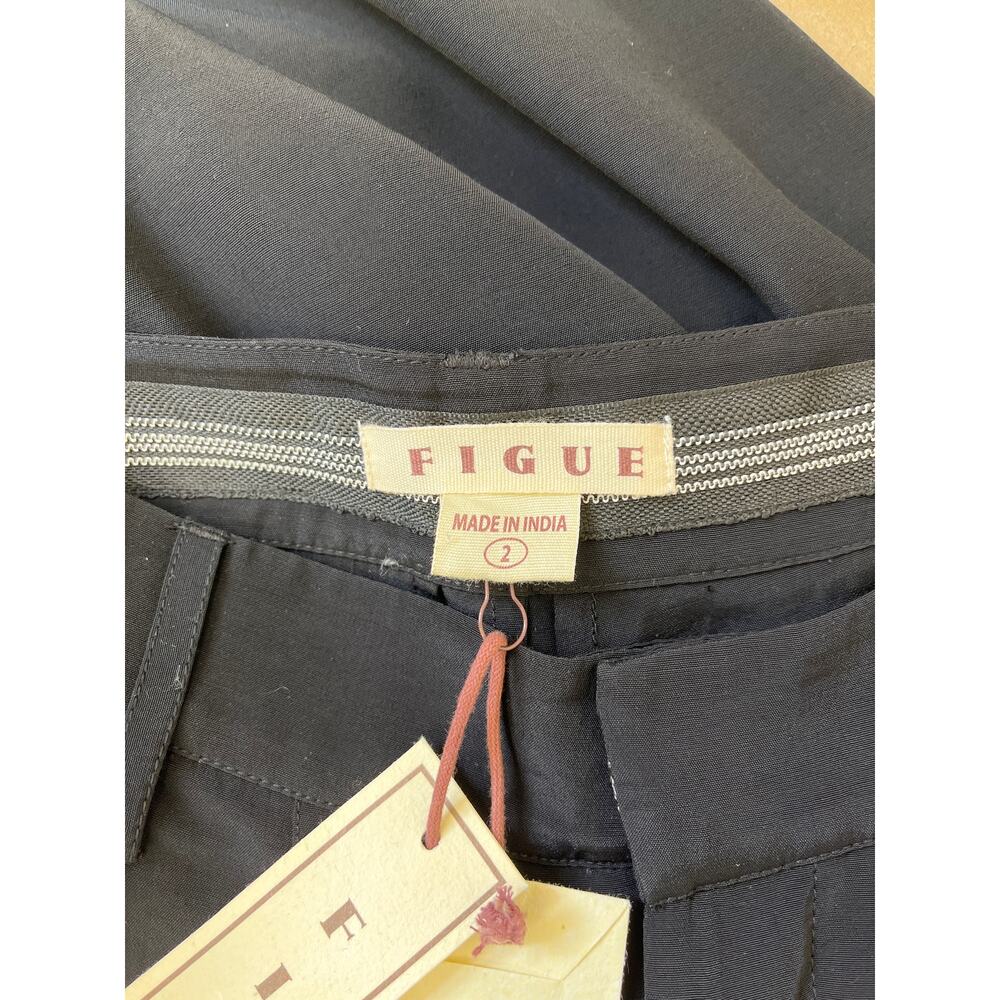 NWT Figue Hadley Embellished Beaded Pleated Drapey Straight Leg Trousers Size 2 - Picture 8 of 15